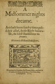 A Midsummer Night’s Dream cover