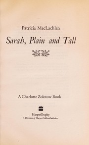 Sarah, Plain and Tall cover