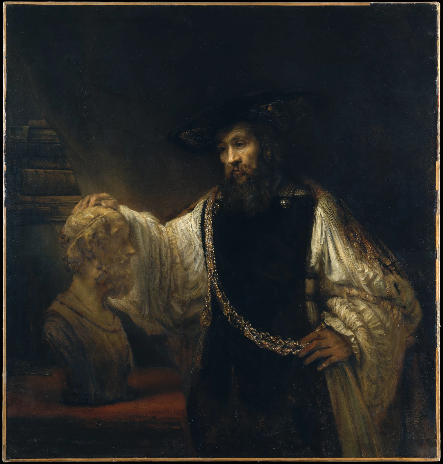 Rembrandt — Aristotle contemplating a bust of Homer